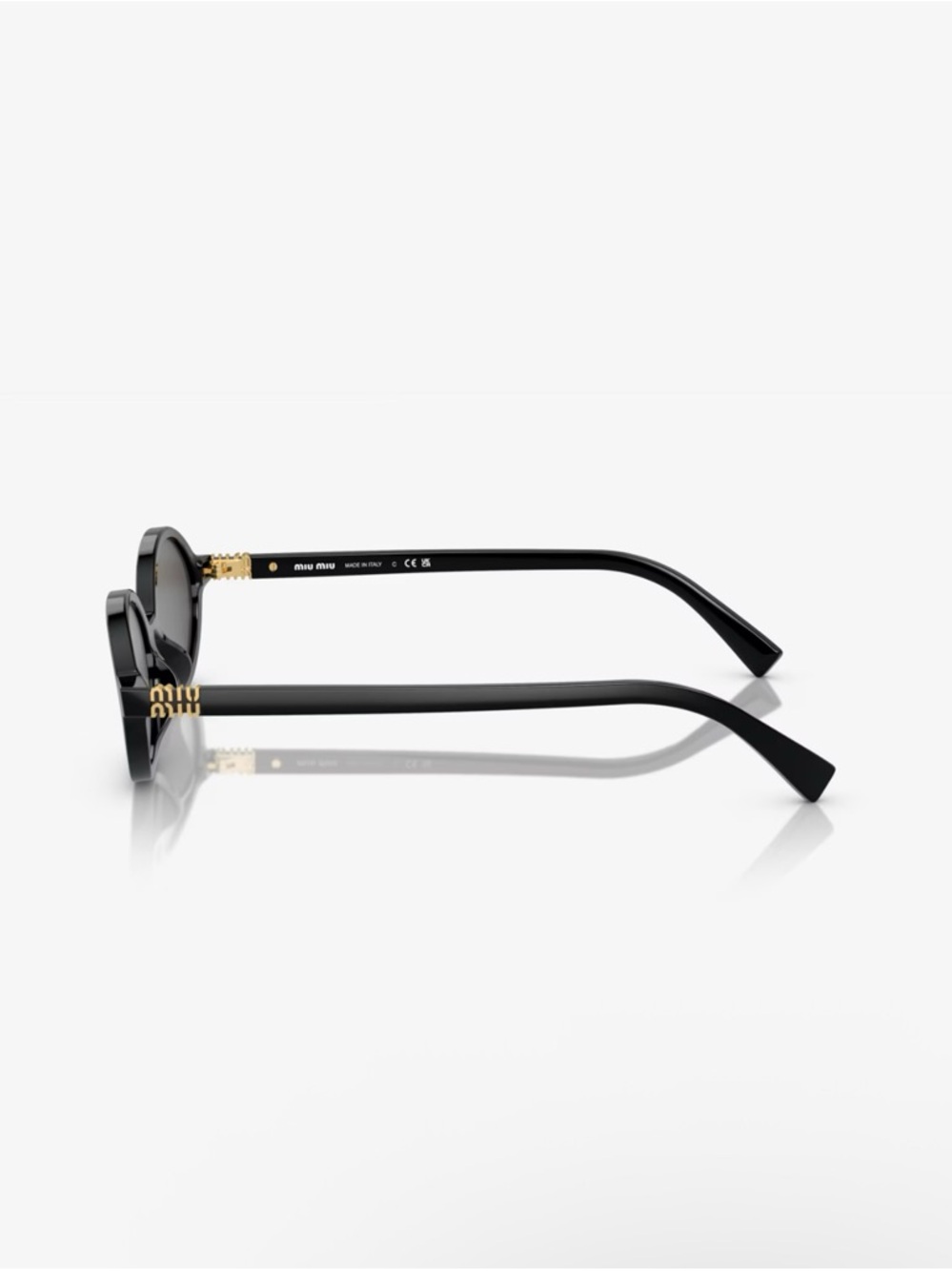 Miu Miu Black Oval Sunglasses - Picture 3 of 6